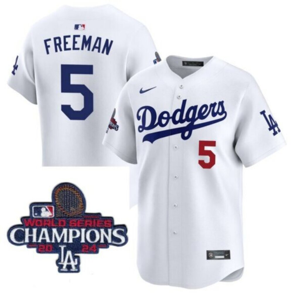 Mens Youths Kids 5 Freddie Freeman White 2024 CH Stitched 5 Jersey